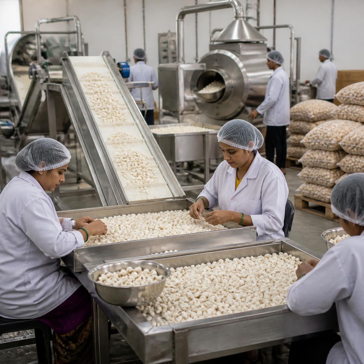 Makhana manufacturing facility